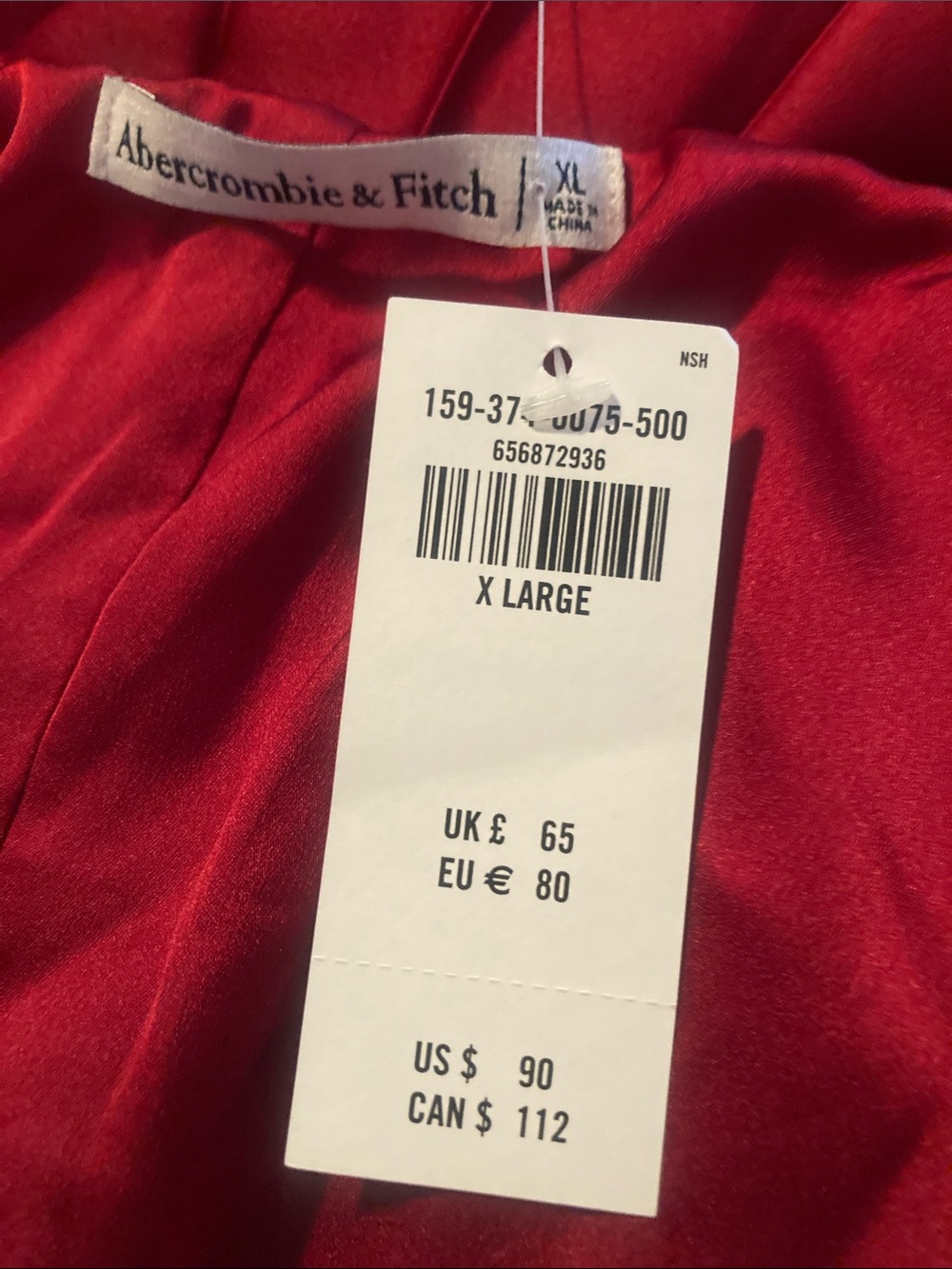 Abercrombie & Fitch Red Satin Halter Dress - Picture 3 of 4